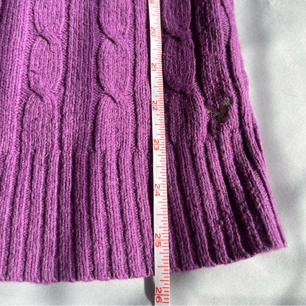 Y2K AEO Cotton-Blend Cable Knit Boatneck Sweater - American Eagle Outfitters - Picture 5 of 8